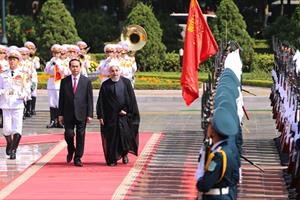 Chủ tịch nước chủ trì lễ đón và hội đàm với Tổng thống Iran
