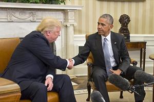 Tổng thống Mỹ Barack Obama gặp người kế nhiệm Donald Trump