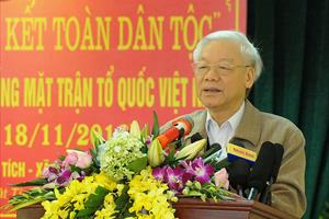 Tổng Bí thư dự Ngày hội đại đoàn kết toàn dân tộc tại tỉnh Bắc Ninh