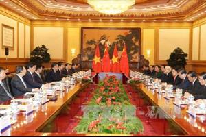 Tổng Bí thư Nguyễn Phú Trọng hội đàm với Tổng Bí thư, Chủ tịch Trung Quốc