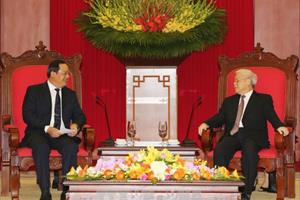 Tổng Bí thư tiếp Phó Thủ tướng Lào Sonexay Siphandone