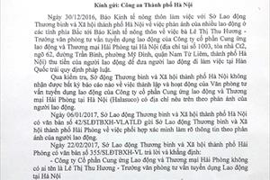 Sở LĐTBXH Hà Nội đề nghị công an làm rõ dấu hiệu lừa đảo  của bà Lê Thị Thu Hương