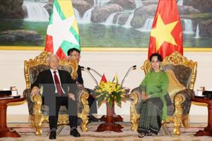 Tổng Bí thư hội kiến Cố vấn Nhà nước Myanmar Aung San Suu Kyi