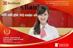 SeABank đạt giải thưởng quốc tế “Dịch vụ khách hàng tốt nhất Việt Nam 2017”