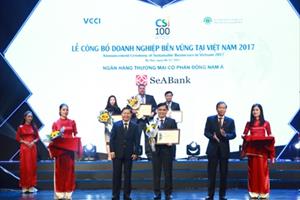 SeABank nằm trong top 100 doanh nghiệp phát triển bền vững Việt Nam 2017