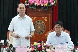 Chủ tịch nước Trần Đại Quang thăm, làm việc tại tỉnh Phú Yên