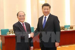 Chủ tịch Quốc hội Nguyễn Sinh Hùng hội kiến Tổng Bí thư, Chủ tịch Trung Quốc