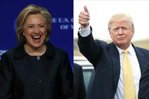 Bầu cử Mỹ: Tỷ lệ ủng hộ Donald Trump ngang ngửa Hillary Clinton