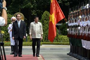 Hình ảnh Lễ đón Tổng thống Philippines tại Phủ Chủ tịch
