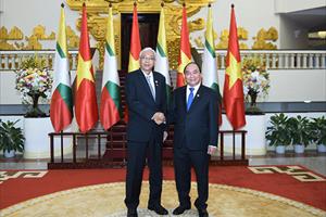 Thủ tướng hội kiến Tổng thống Myanmar và Bộ trưởng Ngoại giao Singapore